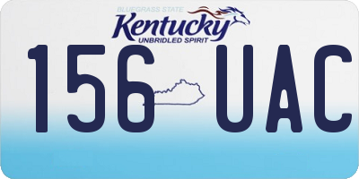 KY license plate 156UAC