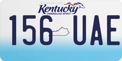 KY license plate 156UAE