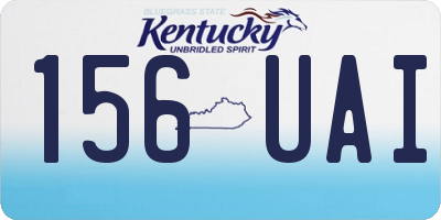 KY license plate 156UAI