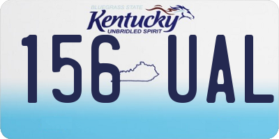 KY license plate 156UAL
