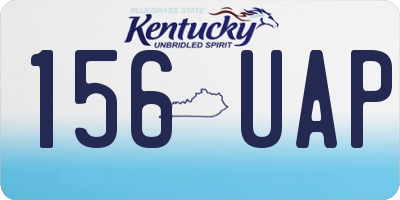 KY license plate 156UAP