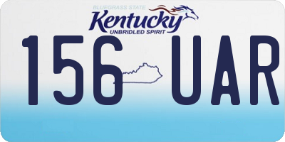 KY license plate 156UAR