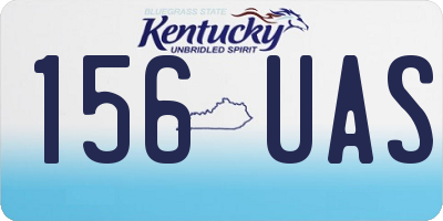 KY license plate 156UAS