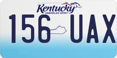 KY license plate 156UAX