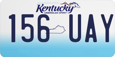KY license plate 156UAY