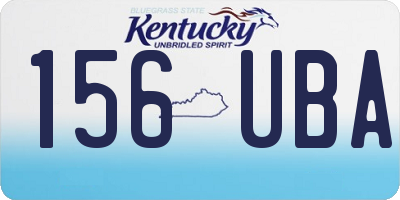 KY license plate 156UBA