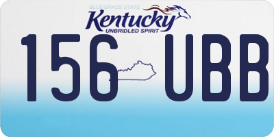 KY license plate 156UBB
