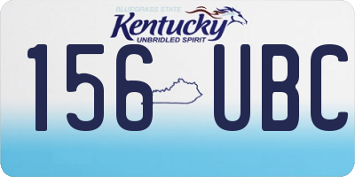 KY license plate 156UBC