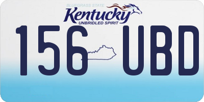 KY license plate 156UBD