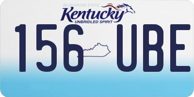 KY license plate 156UBE