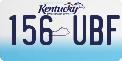 KY license plate 156UBF