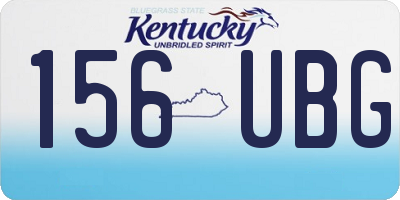 KY license plate 156UBG