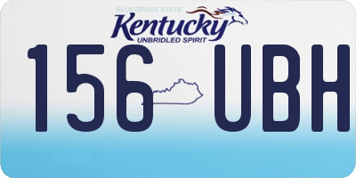 KY license plate 156UBH
