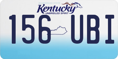 KY license plate 156UBI