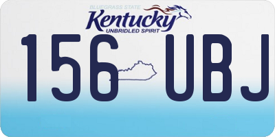 KY license plate 156UBJ