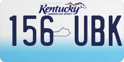 KY license plate 156UBK