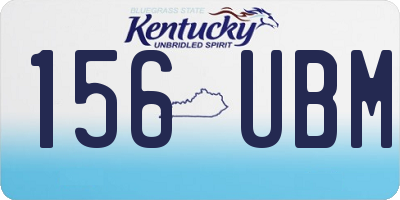 KY license plate 156UBM