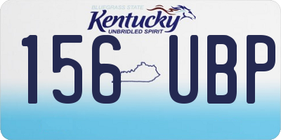 KY license plate 156UBP