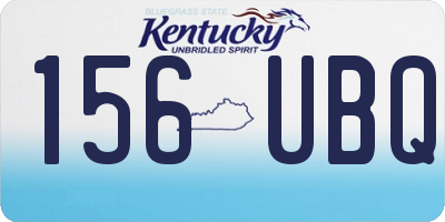 KY license plate 156UBQ