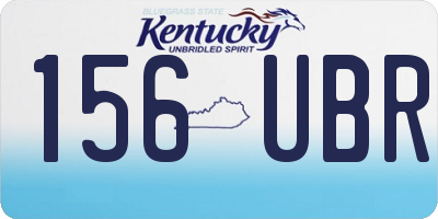 KY license plate 156UBR