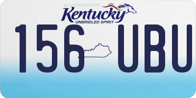 KY license plate 156UBU