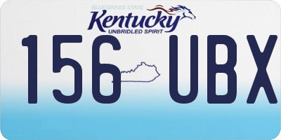KY license plate 156UBX