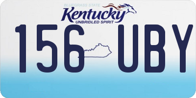 KY license plate 156UBY