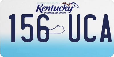 KY license plate 156UCA