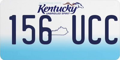KY license plate 156UCC