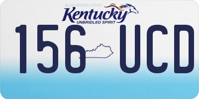 KY license plate 156UCD