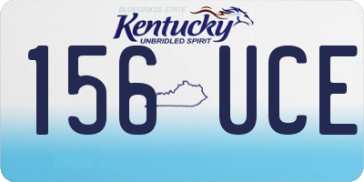 KY license plate 156UCE