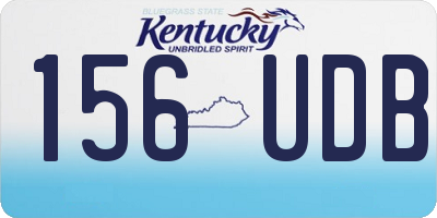 KY license plate 156UDB