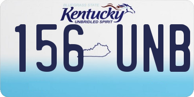 KY license plate 156UNB