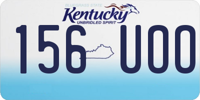 KY license plate 156UOO