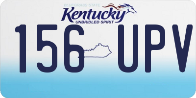 KY license plate 156UPV