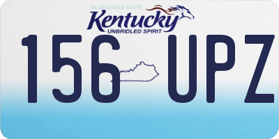 KY license plate 156UPZ