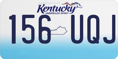 KY license plate 156UQJ