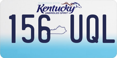 KY license plate 156UQL