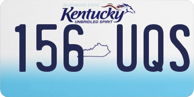 KY license plate 156UQS