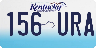 KY license plate 156URA
