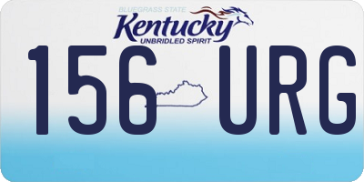 KY license plate 156URG