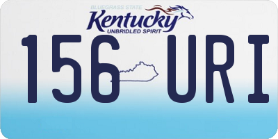 KY license plate 156URI
