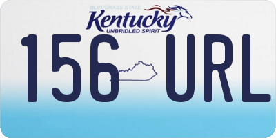 KY license plate 156URL
