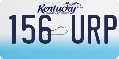 KY license plate 156URP