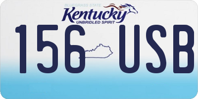 KY license plate 156USB