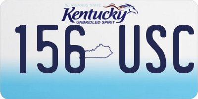 KY license plate 156USC