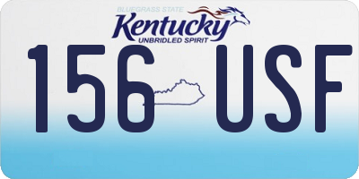 KY license plate 156USF