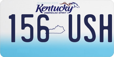 KY license plate 156USH
