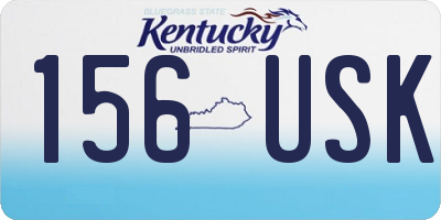 KY license plate 156USK