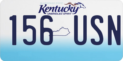 KY license plate 156USN
